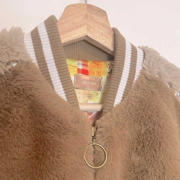 MOTHER Tan and Cream Bomber Jacket - Picture 10 of 16